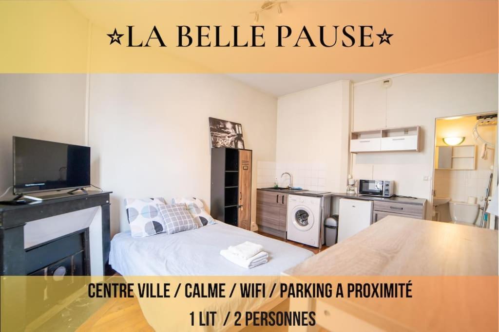 La Belle Pause - Studio Auxerre Proche Parking Exteriör bild